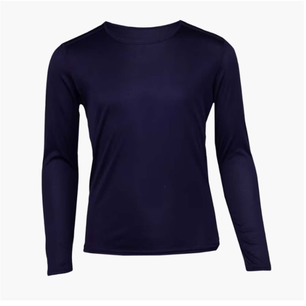 NWT Hot Chillys Youth Peach Skins Crewneck in Navy Sz S